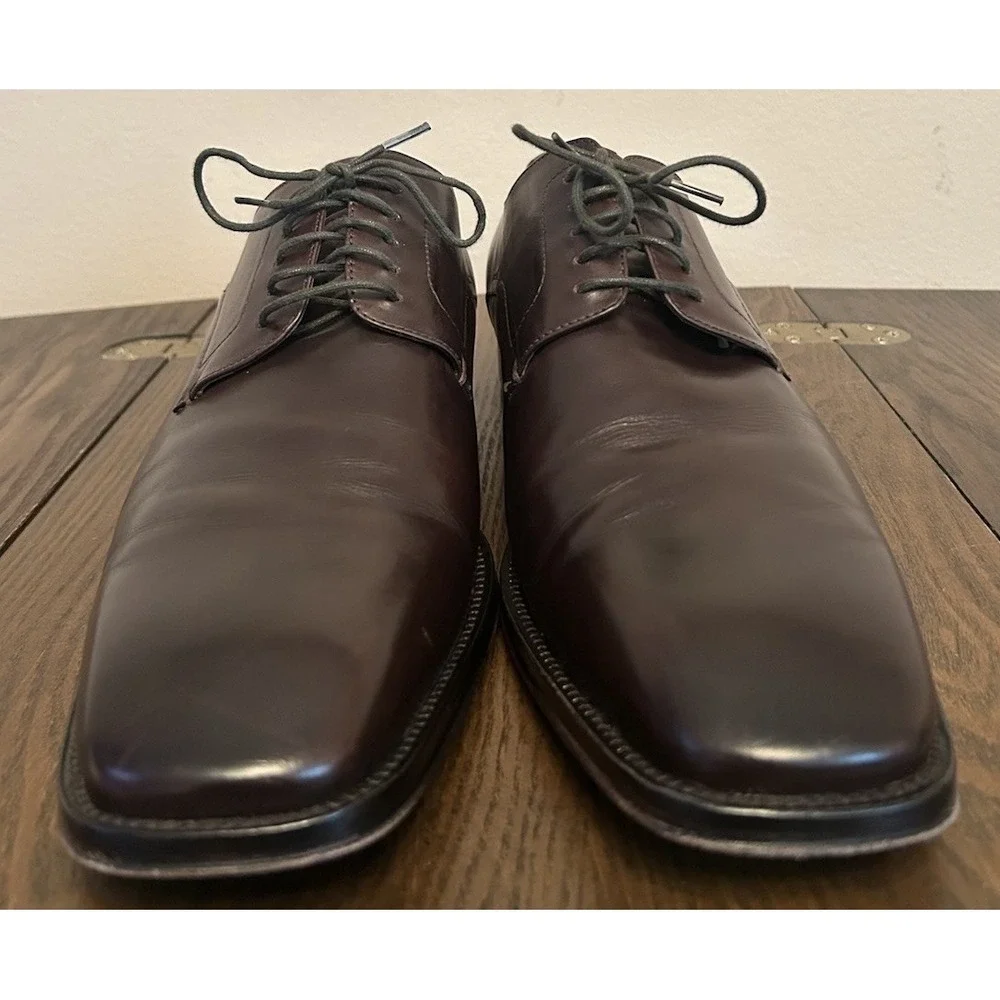 HUGO BOSS Brown dress leather shoes mens size 9